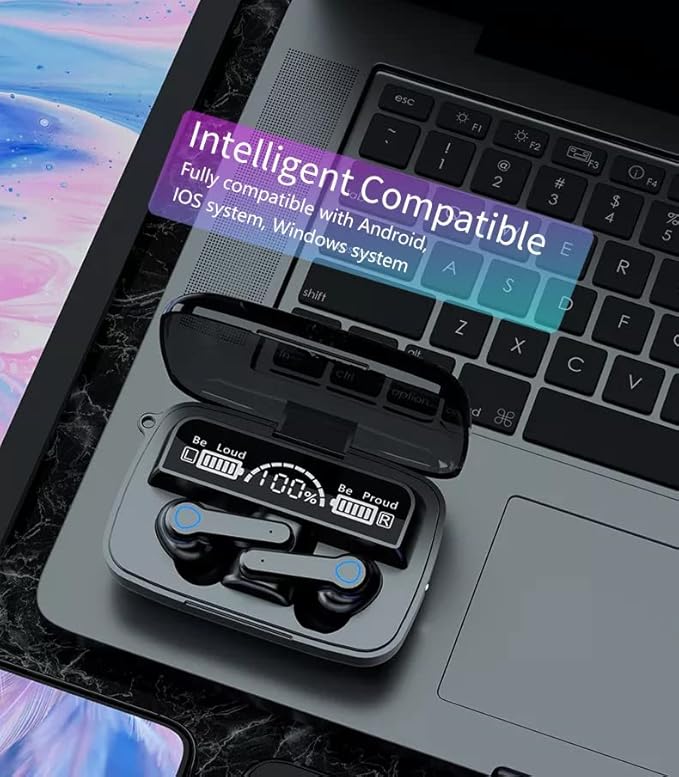 Imported M19 Wireless Earbuds Earphone Touch Headset Digital LED Display Headphone Sports Audifonos Microphone