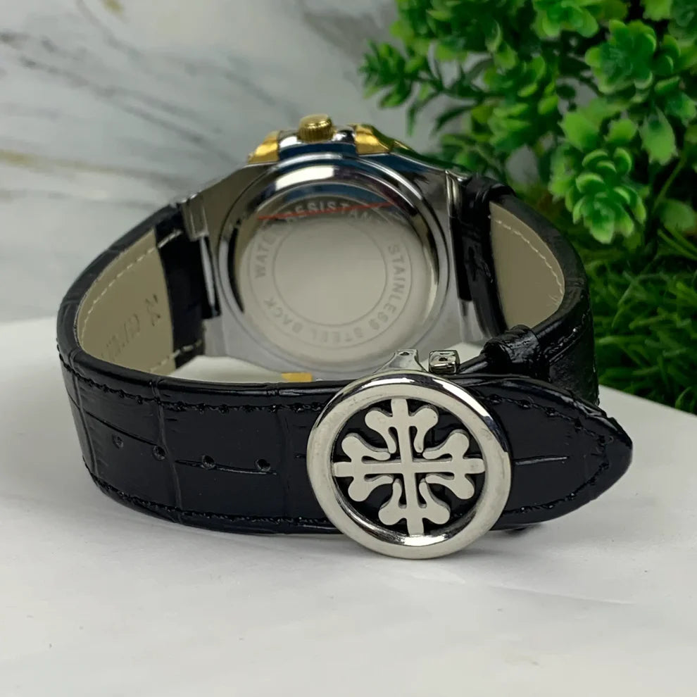 Patek Philippe Rose Gold Octagonal Watch with Premium Leather Strap