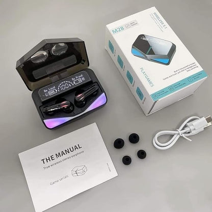 M28 Wireless Earbuds TWS Bluetooth 5.1 Earphones Touch Control Headphones Microphone