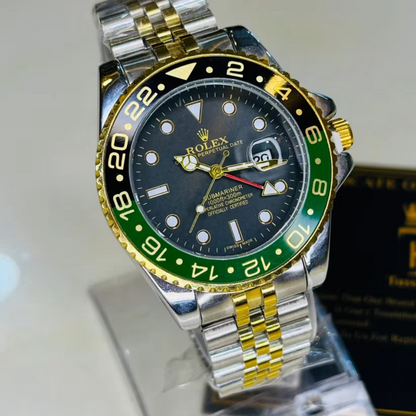 Two Tone Sprite Chain Strapped Submariner Watch