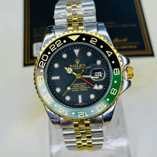 Two Tone Sprite Chain Strapped Submariner Watch